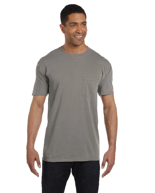 soft glow t-shirts -Comfort Colors Garment-Dyed Pocket T-Shirt | Grey