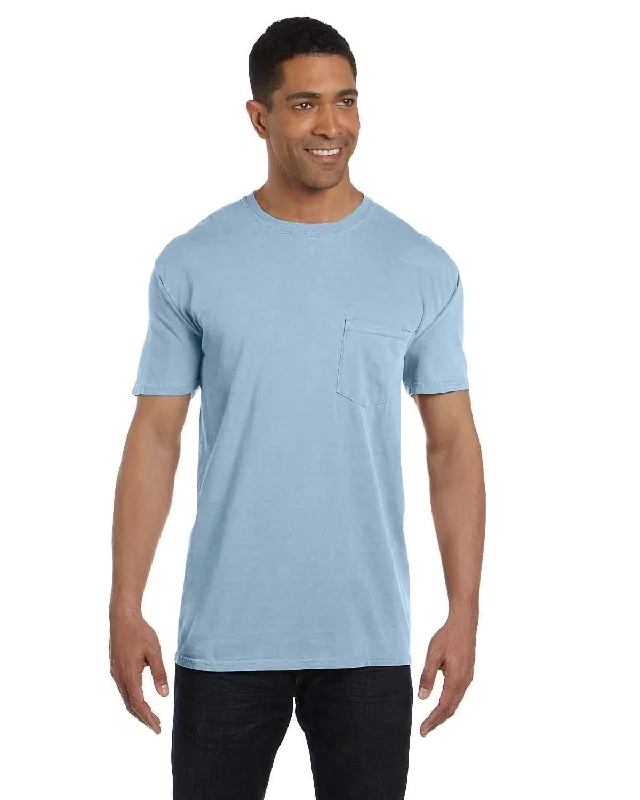 modern art t-shirts -Comfort Colors Garment-Dyed Pocket T-Shirt | Ice Blue