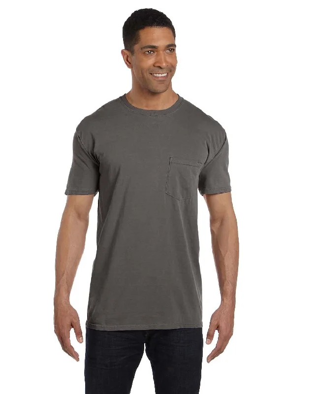 duo gym t-shirts -Comfort Colors Garment-Dyed Pocket T-Shirt | Pepper