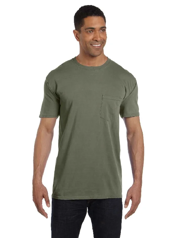 newborn stretch t-shirts -Comfort Colors Garment-Dyed Pocket T-Shirt | Sage