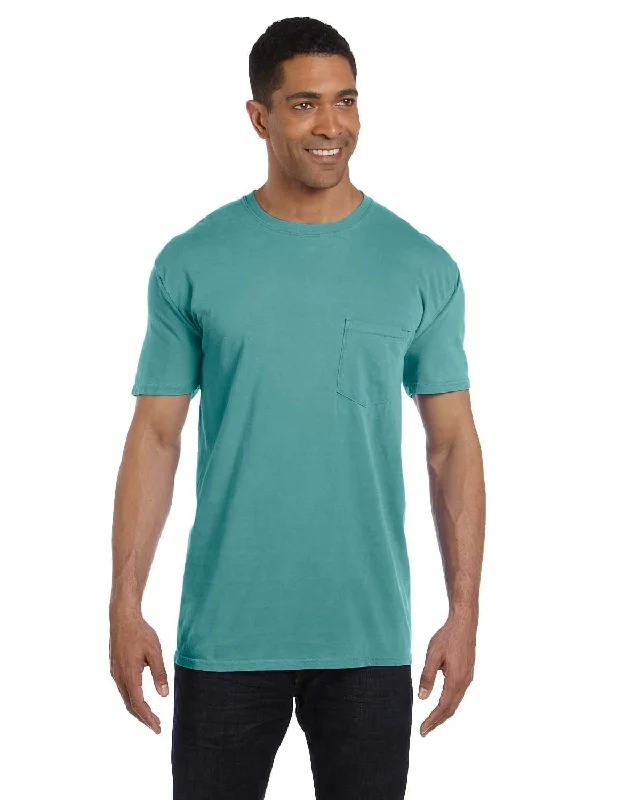 flare stretch t-shirts -Comfort Colors Garment-Dyed Pocket T-Shirt | Seafoam