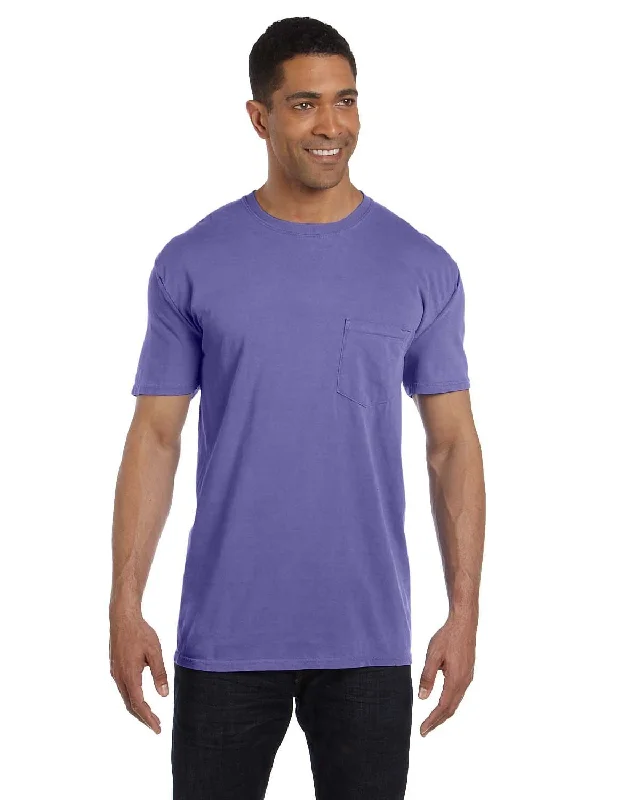 jet glow t-shirts -Comfort Colors Garment-Dyed Pocket T-Shirt | Violet