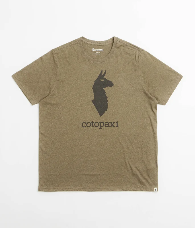 short stretch t-shirts -Cotopaxi Llama T-Shirt - Live Oak