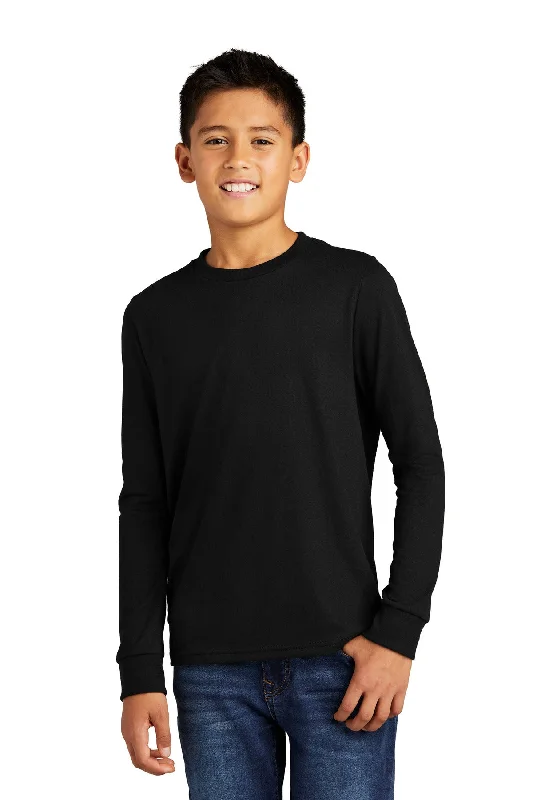 zipper detail t-shirts -District Youth Perfect Tri Long Sleeve Tee DT132Y