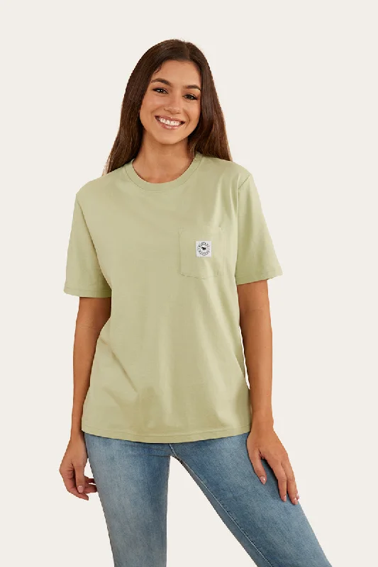 shore breeze t-shirts -Esther Womens Loose Fit T-Shirt - Pale Olive