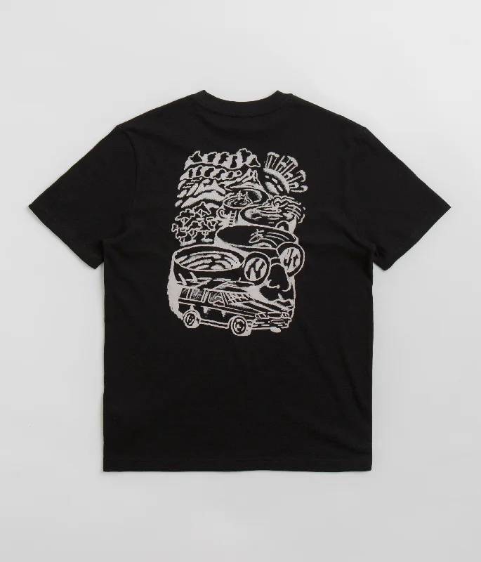 saffron flash t-shirts -Flatspot x Yallah T-Shirt - Black