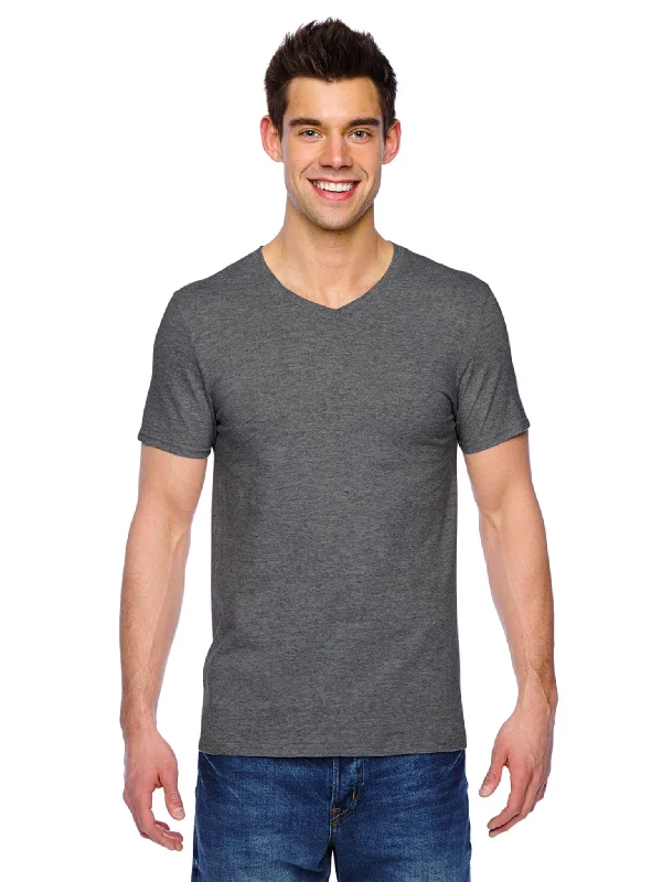 sport burst t-shirts -Fruit of the Loom 100% Sofspun Cotton V-Neck T-Shirt