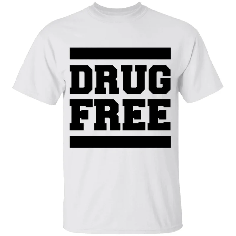 coral airy t-shirts -Drug Free T-Shirt