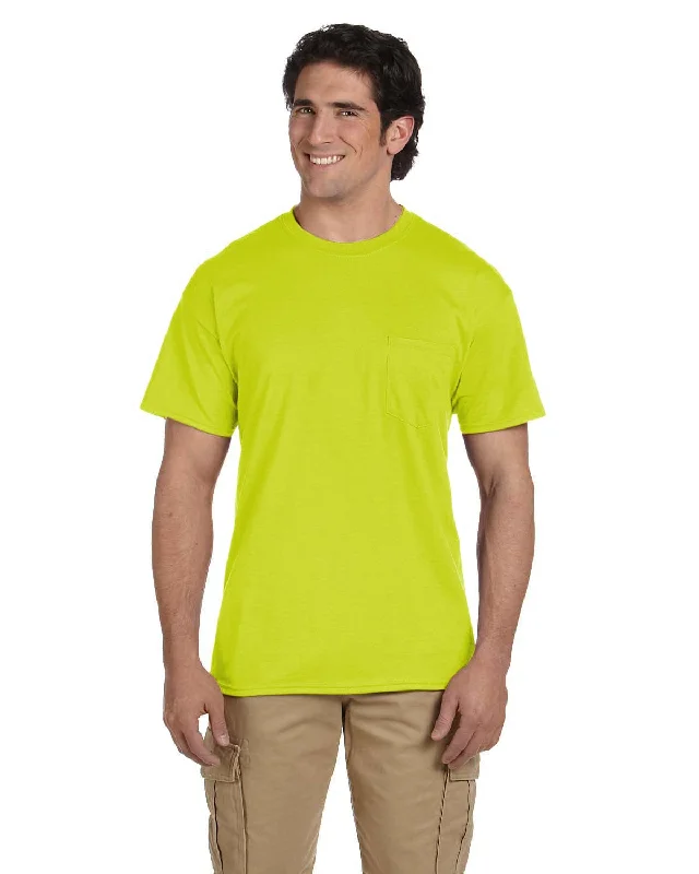 melon flash t-shirts -Gildan DryBlend 50/50 Pocket T-Shirt | Safety Green