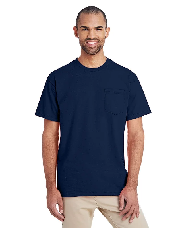 wide burst t-shirts -Gildan Hammer T-Shirt with Pocket | Sport Dark Navy