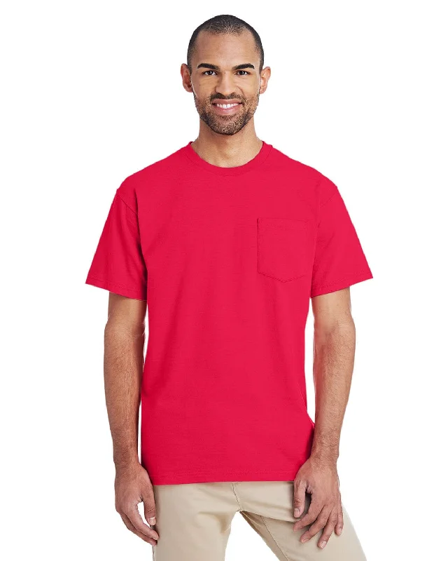 airy gym t-shirts -Gildan Hammer T-Shirt with Pocket | Sprt Scarlet Red