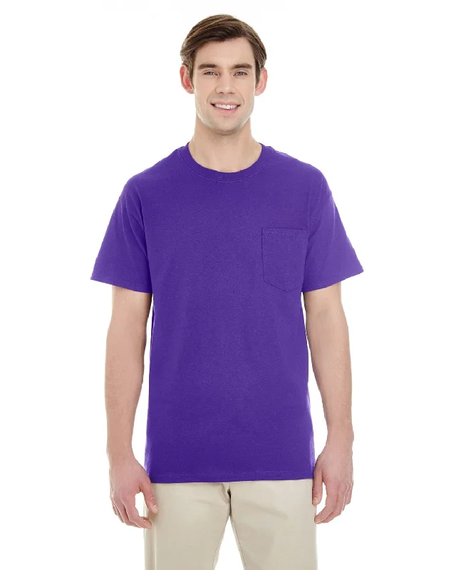 mist grey t-shirts -Gildan Pocket T-Shirt | Purple