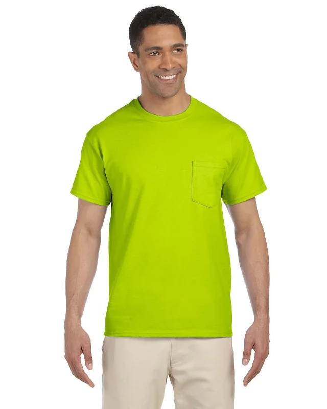 flap glow t-shirts -Gildan Ultra Cotton Pocket T-Shirt | Safety Green