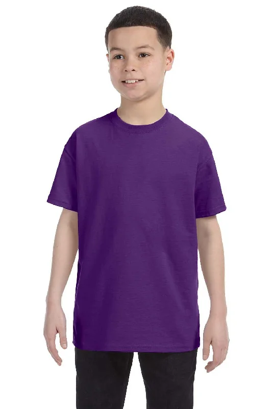 squad cozy t-shirts -Gildan Youth Short Sleeve Crewneck T-Shirt - Purple