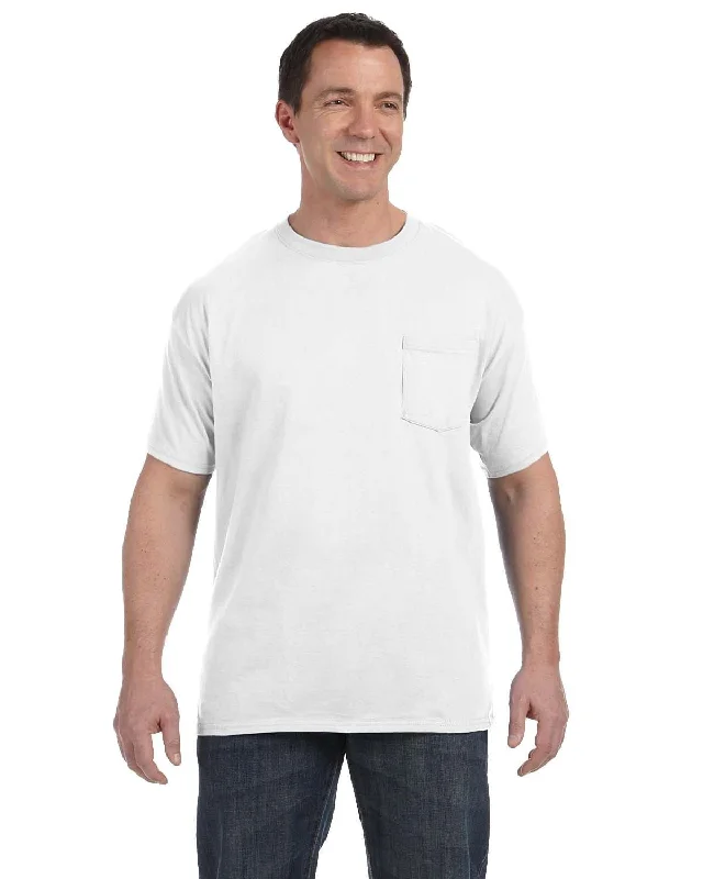 core essential t-shirts -Hanes Authentic-T Pocket T-Shirt | White