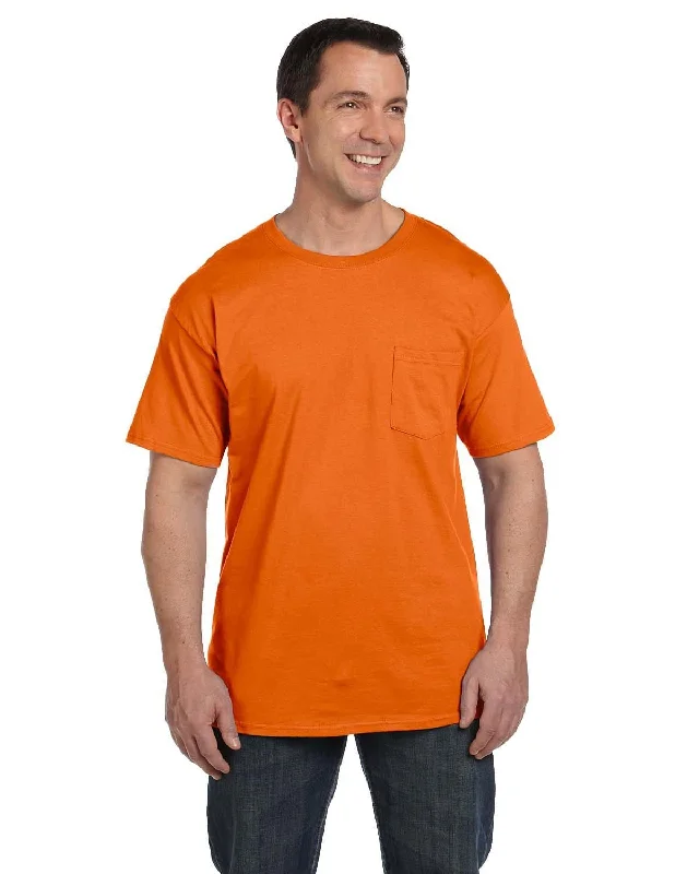 tight burst t-shirts -Hanes Beefy-T Pocket T-Shirt | Orange