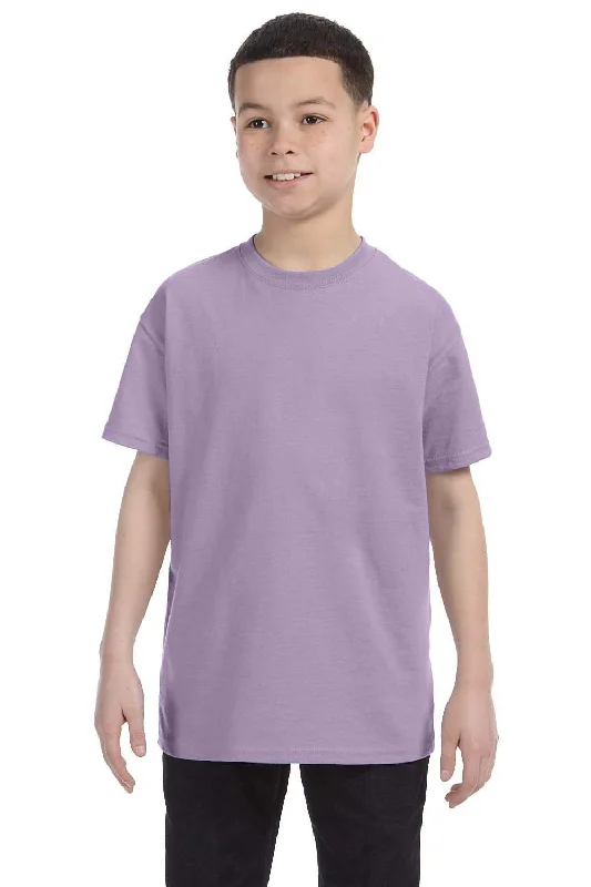 midnight velvet t-shirts -Hanes Youth ComfortSoft Short Sleeve Crewneck T-Shirt - Lavender Purple