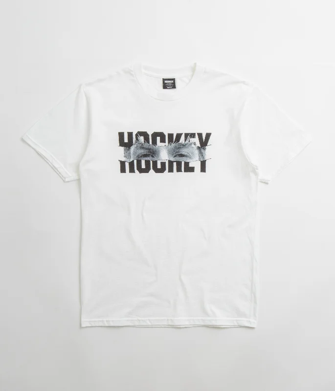 plum stretch t-shirts -Hockey Wings T-Shirt - White