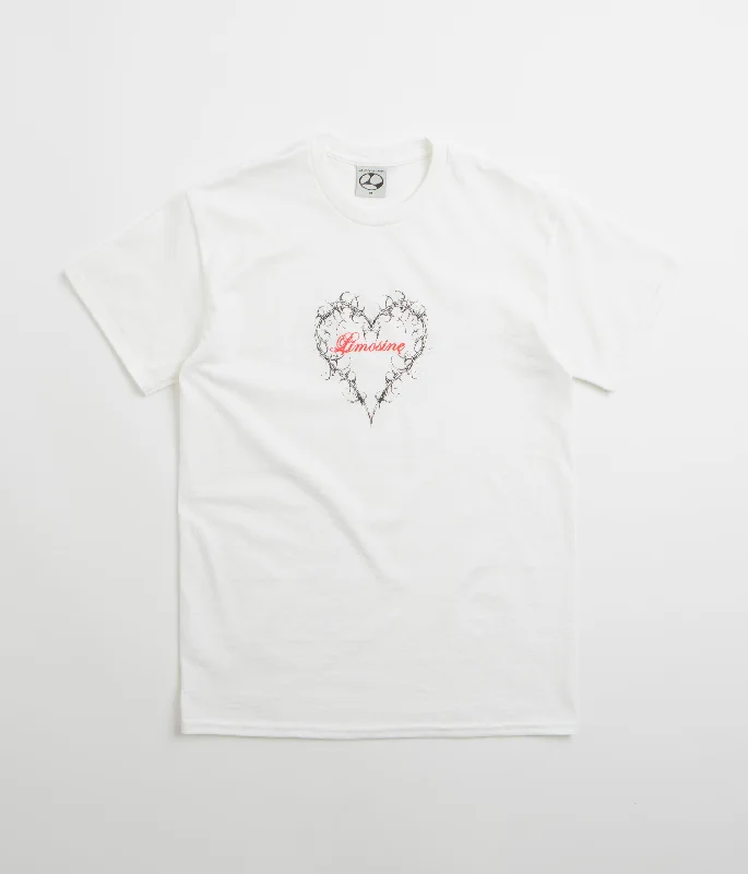 claret glow t-shirts -Limosine Heart T-Shirt - White