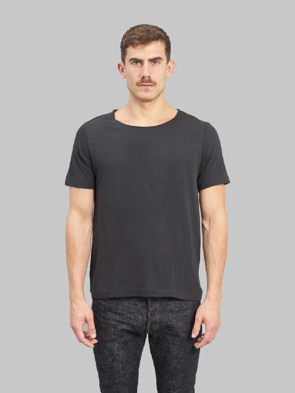 ruche flash t-shirts -Merz b. Schwanen 114 1920s 5.5oz Loopwheeled Classic Fit T-Shirt Charcoal