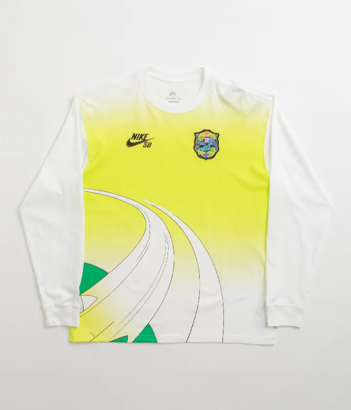 long glow t-shirts -Nike SB Agnostic Long Sleeve T-Shirt - White