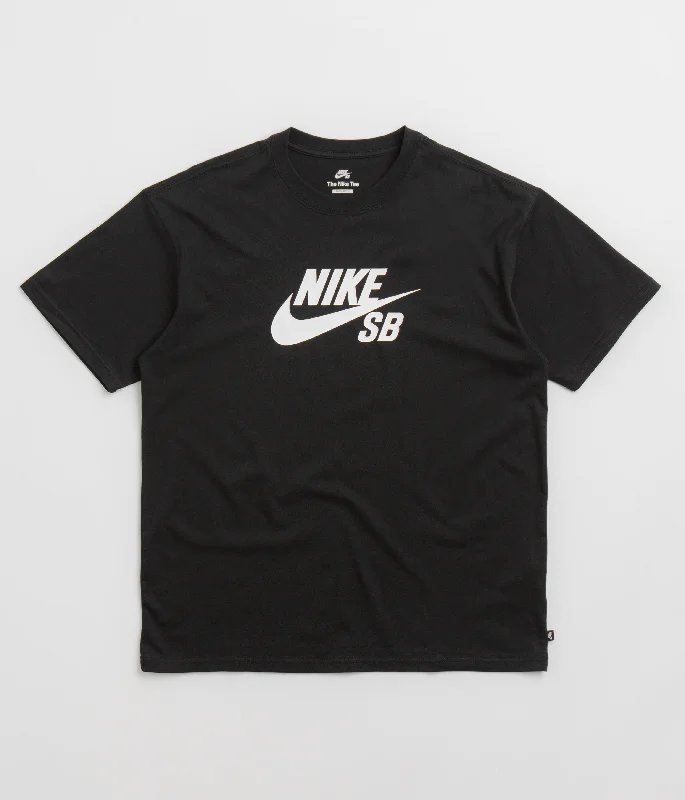 ruche trim t-shirts -Nike SB Large Logo T-Shirt - Black / White