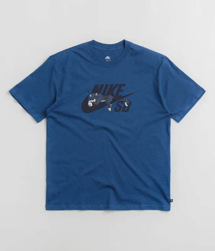 short fade t-shirts -Nike SB Panther T-Shirt - Court Blue