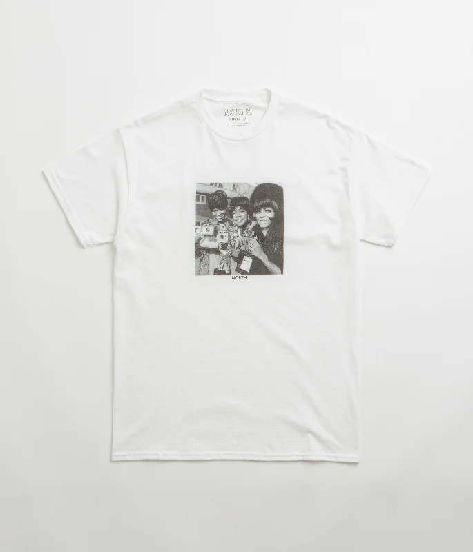 flap stretch t-shirts -North The Supremes T-Shirt - White