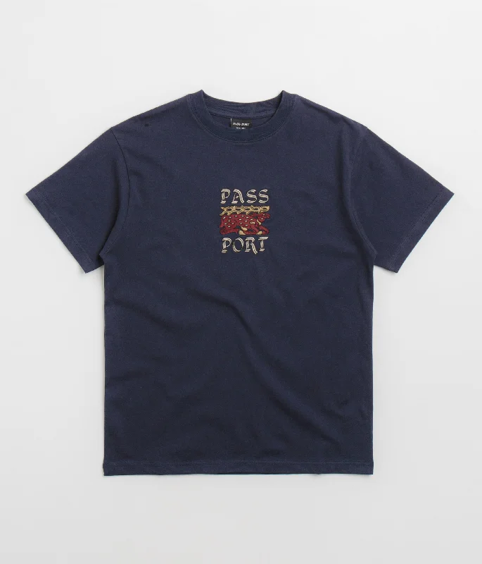 long flash t-shirts -Pass Port Antler T-Shirt - Navy