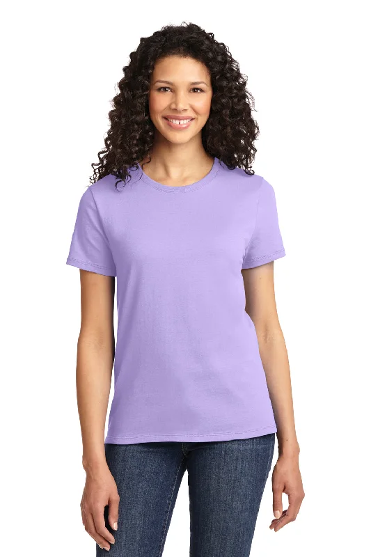 thick pop t-shirts -Port & Company Womens Essential Short Sleeve Crewneck T-Shirt - Lavender Purple