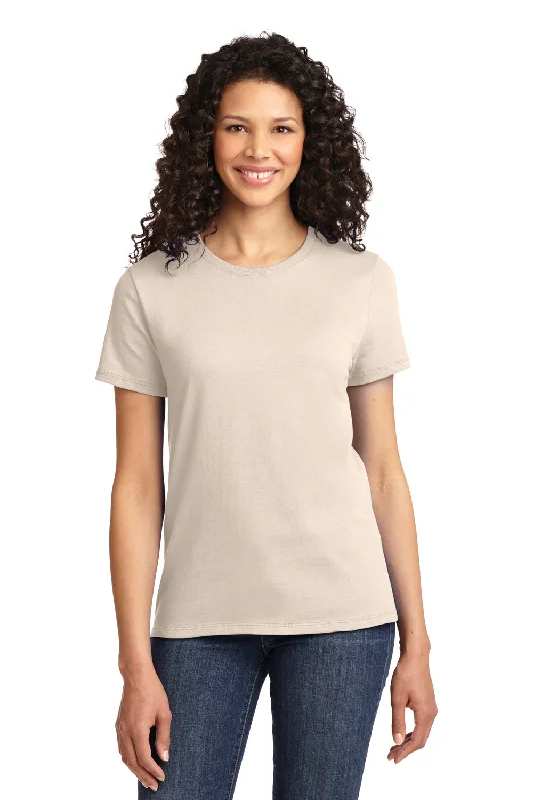 petite cozy t-shirts -Port & Company Womens Essential Short Sleeve Crewneck T-Shirt - Natural