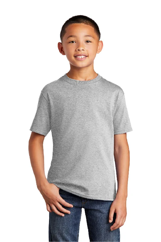 infant sleek t-shirts -Port & Company Youth Core Short Sleeve Crewneck T-Shirt - Ash Grey