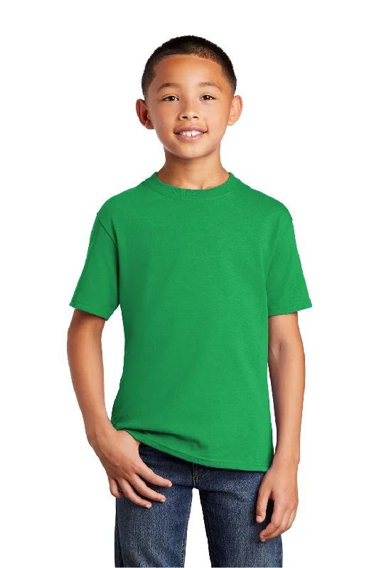 navy mist t-shirts -Port & Company Youth Core Short Sleeve Crewneck T-Shirt - Clover Green