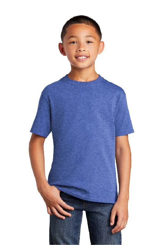 citron burst t-shirts -Port & Company Youth Core Short Sleeve Crewneck T-Shirt - Heather Royal Blue