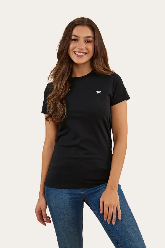 teen trend t-shirts -Reeves Womens Classic Fit T-Shirt - Black