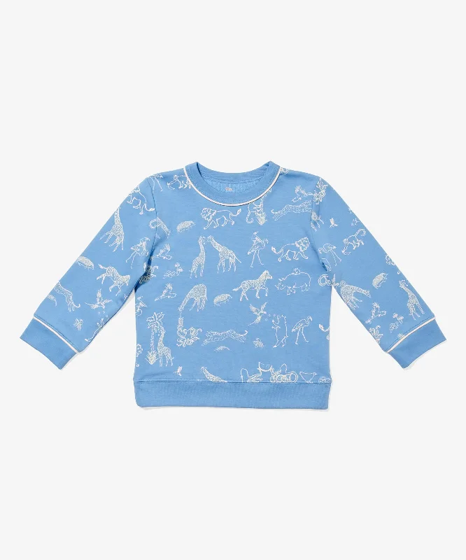 short stretch t-shirts -Remy Sweatshirt, Ocean Animal Parade