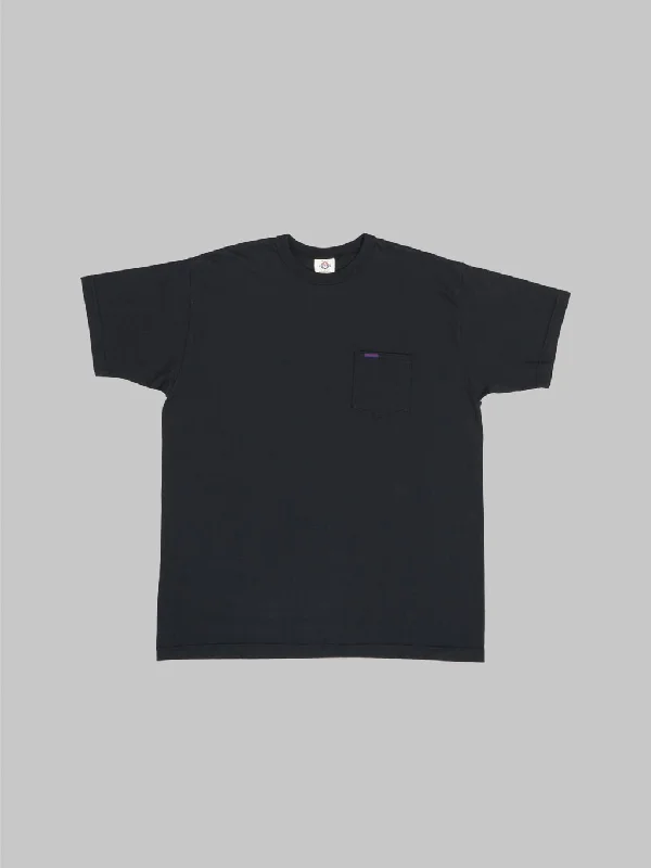 slit flash t-shirts -Samurai Jeans SJST-PCMIIL Heavyweight Pocket Plain Black