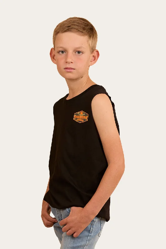 tie trim t-shirts -Servo Kids Muscle Tank - Black/Camo