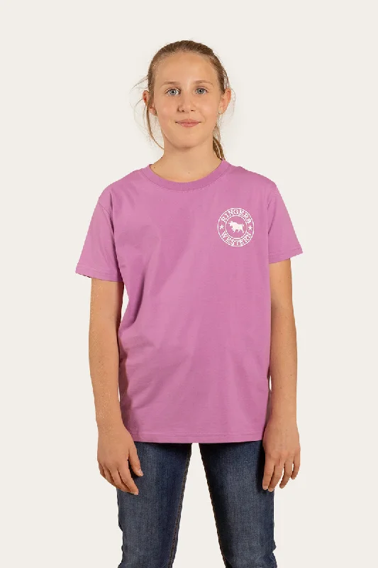 ocean airy t-shirts -Signature Bull Kids Classic Fit T-Shirt - Lilac/White