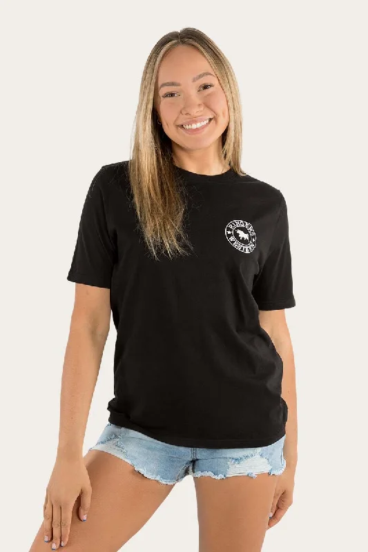 zinc stretch t-shirts -Signature Bull Womens Loose Fit T-Shirt - Black/White