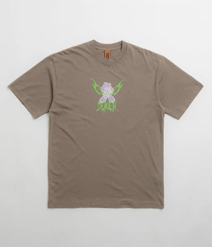 maternity fade t-shirts -Token Bunnyfly T-Shirt - Walnut