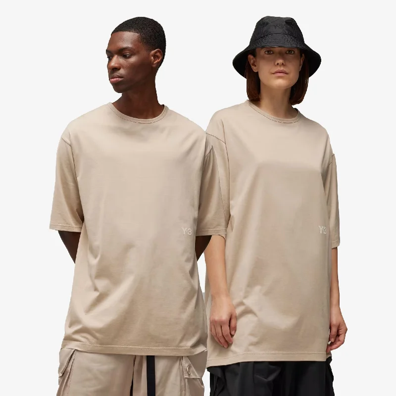 mint ripple t-shirts -Y-3 | BOXY SHORT SLEEVE TEE { CLAY BROWN