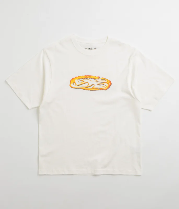 infant stretch t-shirts -Yardsale YS Fire T-Shirt - White