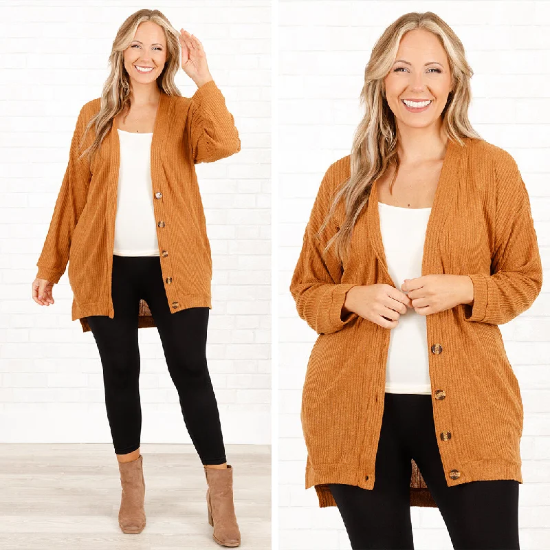 clove cardigan rich glow -Imagine This Cardigan, Rust