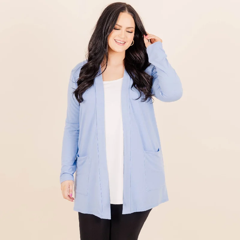 cropped cardigan adventure chic -Kindness And Compassion Cardigan, Spring Blue