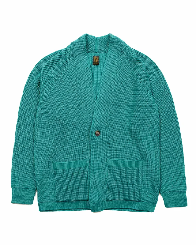 wool-jute cardigan warm -Batoner Signature 1B Cardigan Emerald