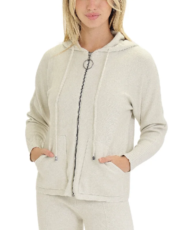 cropped cardigan festival chic -Cardigan Sweater w/ Hood