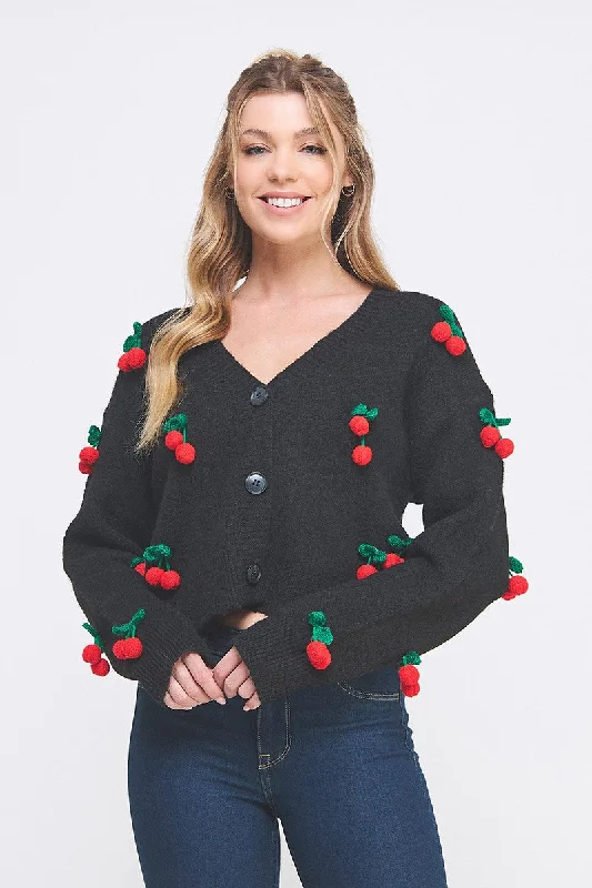 cardigan with knot closures -Cherri Cardigan