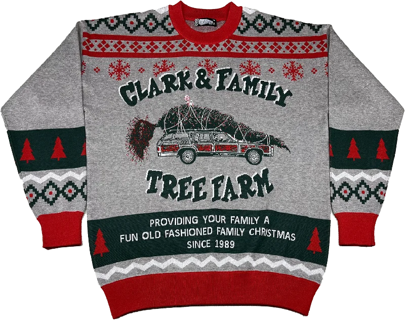 pullover sweater women arctic ochre -Clark & Family Tree Farm Christmas Vacation Knitted Sweater