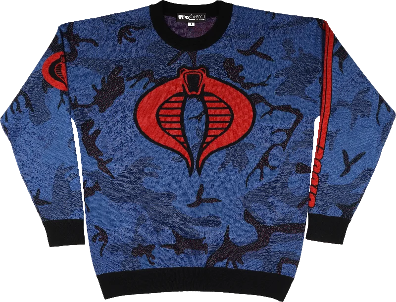 pullover sweater teens cosmic rust -Cobra Camo GI Joe Knitted Sweater